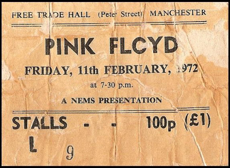 TICKET MANCHESTER 11.2.72