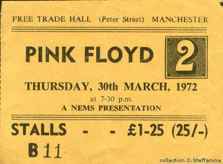 TICKET MANCHESTER 30.3.72